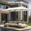 396.2cm X 198.1cm Rectangular Market Parasol-888690549
