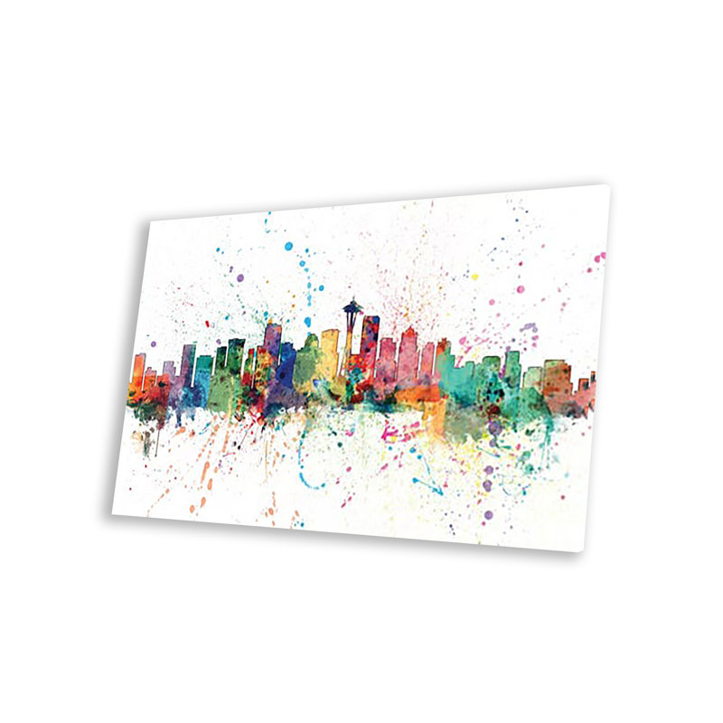 Seattle, Washington, États-Unis, impression sur verre acrylique, H 24 po x l 16 po x P 0,25 po