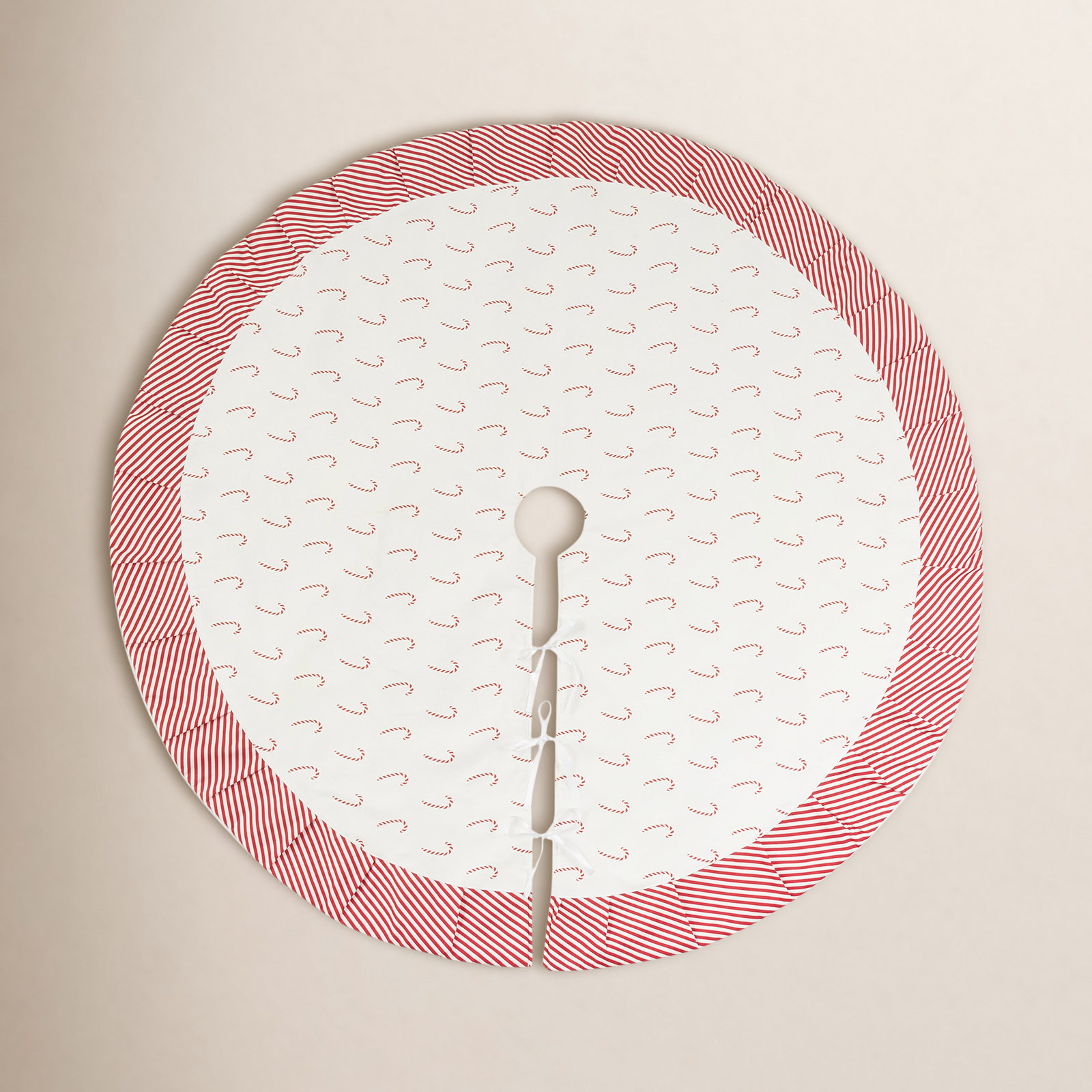Peppermint Collection Tree Skirt, 2.5" H x 56" W x 56" L