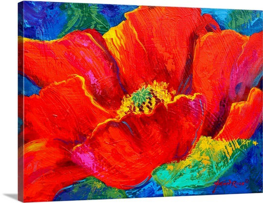 « passion » par reproduction d’art sur toile tendue Marion Rose, H 18 po x l 24 po x P 1,5 po