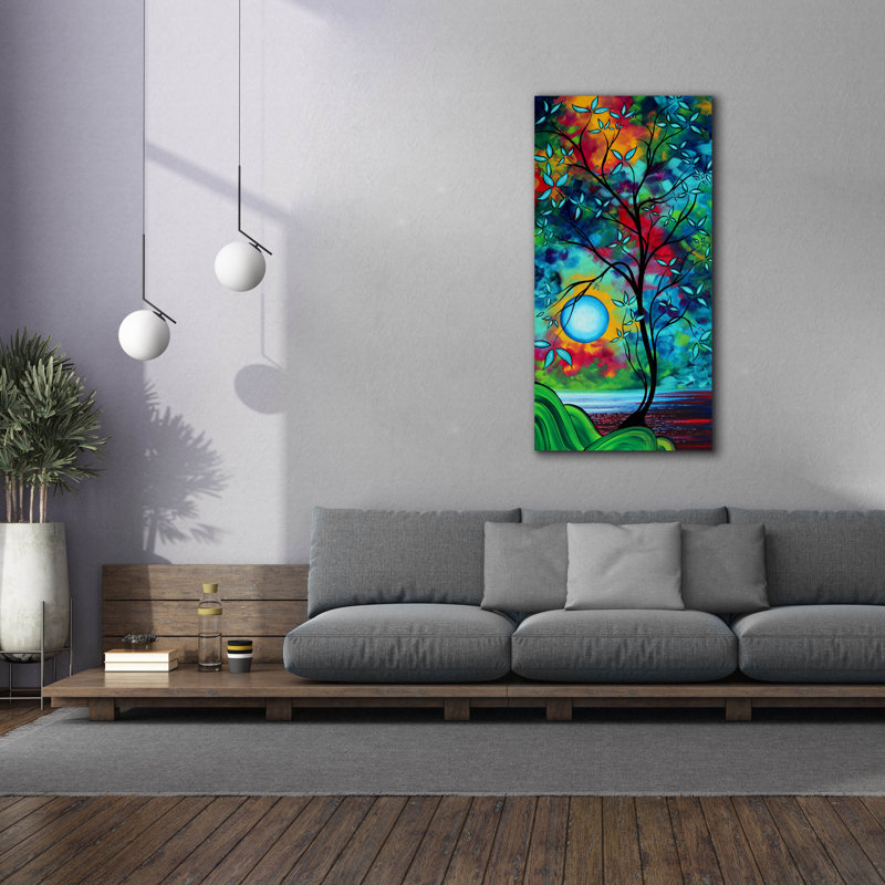 «Red the Barrel Studio®« Under the Light of the Blue Moon I »par Megan Duncanson, art mural sur toile, H 60 po x l 30 po