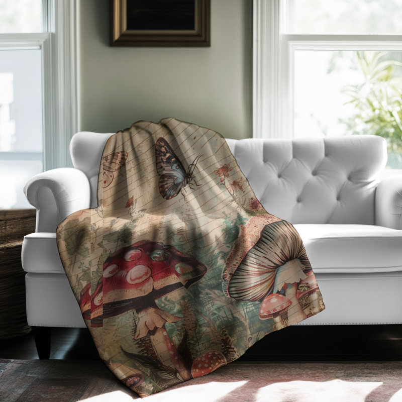 Éphémère forêt Enigma - couverture en sherpa de qualité supérieure 1 pièce - reproduction d'art luxueuse, Grand lit