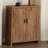 Modern Burlywood Solid Wood Sideboard