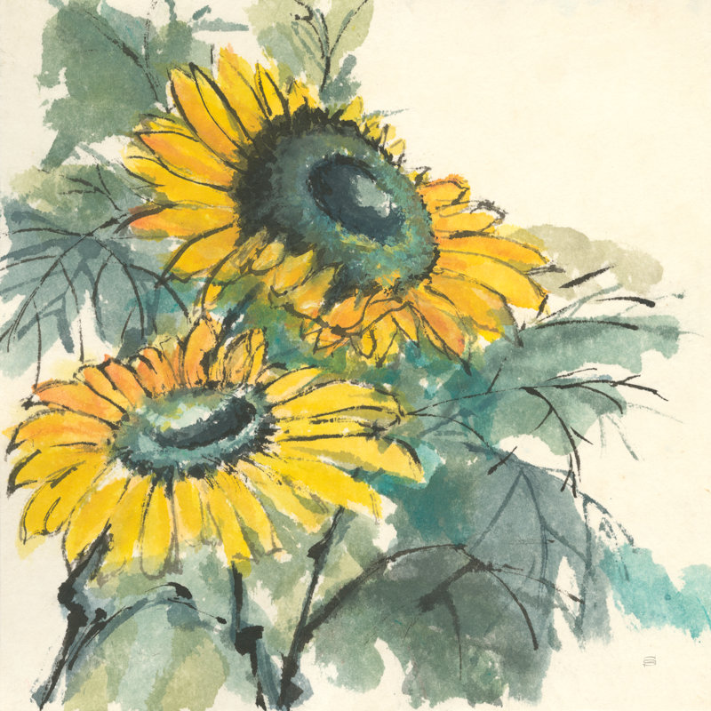 Sunflower I by Chris Paschke - Wrapped Canvas Painting, 51cm H x 51cm W x 3.8cm D