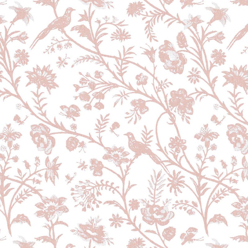 Laura Ashley Shepherd’s Purse Dark Blush Wallpaper