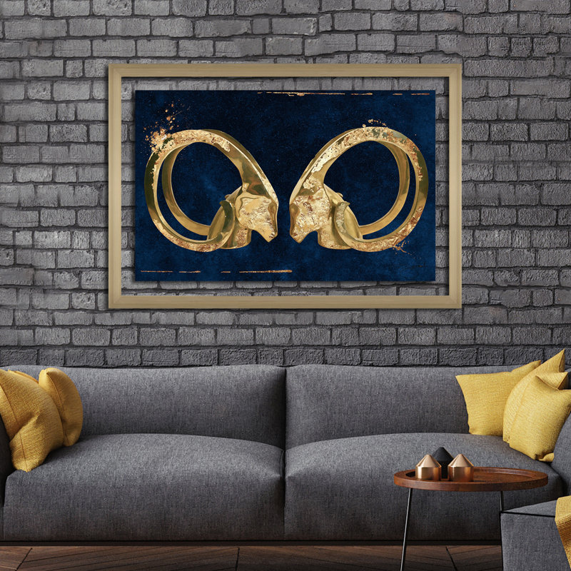 «Eye to Eye 4», impression, H 27,5 po x l 39,5 po x P 0,75 po, Encadrement champagne, Tapis transparent