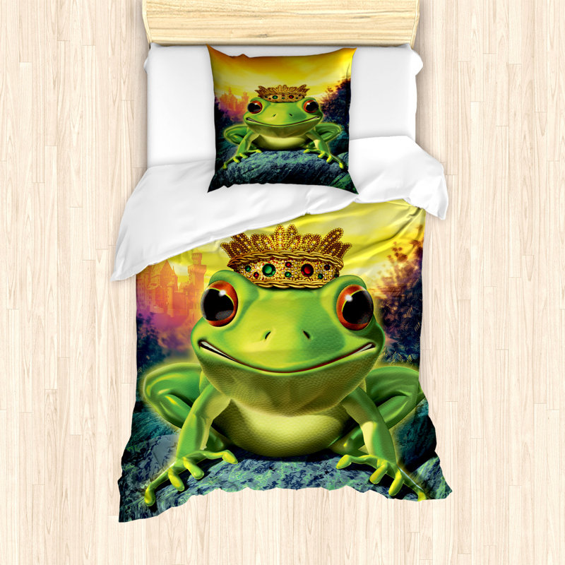 Cristina Green/Yellow Microfibre Duvet Cover Set, Single - 1 Pillowcase (80 x 80 cm)