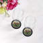 English Hunting Black Vegan Leather Round Coasters-1249803565