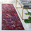 Tapis abstrait noir / mauve