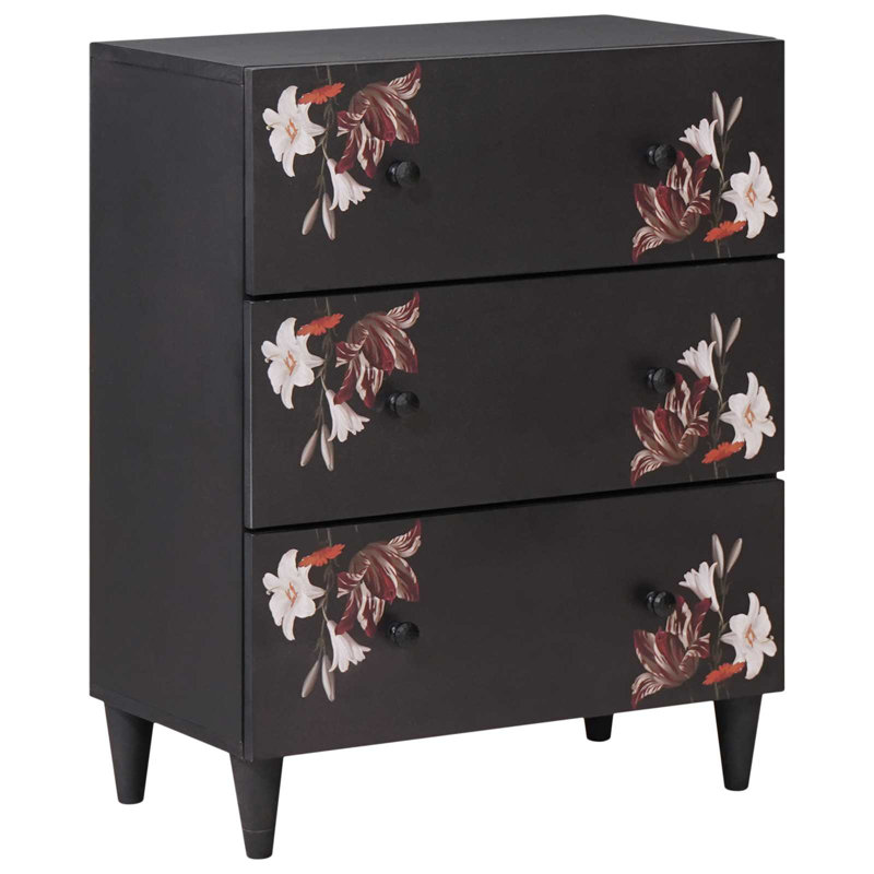 Solid Wood Rectangle Accent Cabinet