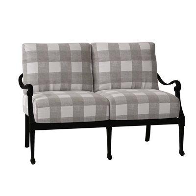 Wiltshire 49.3'' Wide Aluminum Loveseat with Cushions