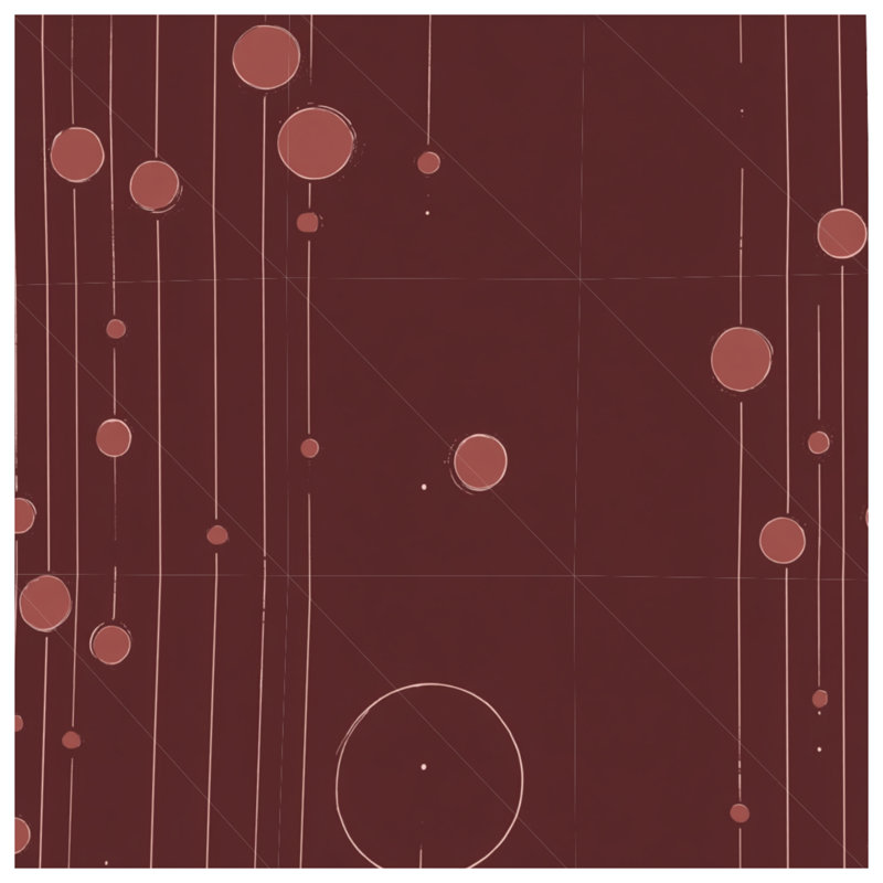 Édredon abstrait Mid-Century, Simple extra long