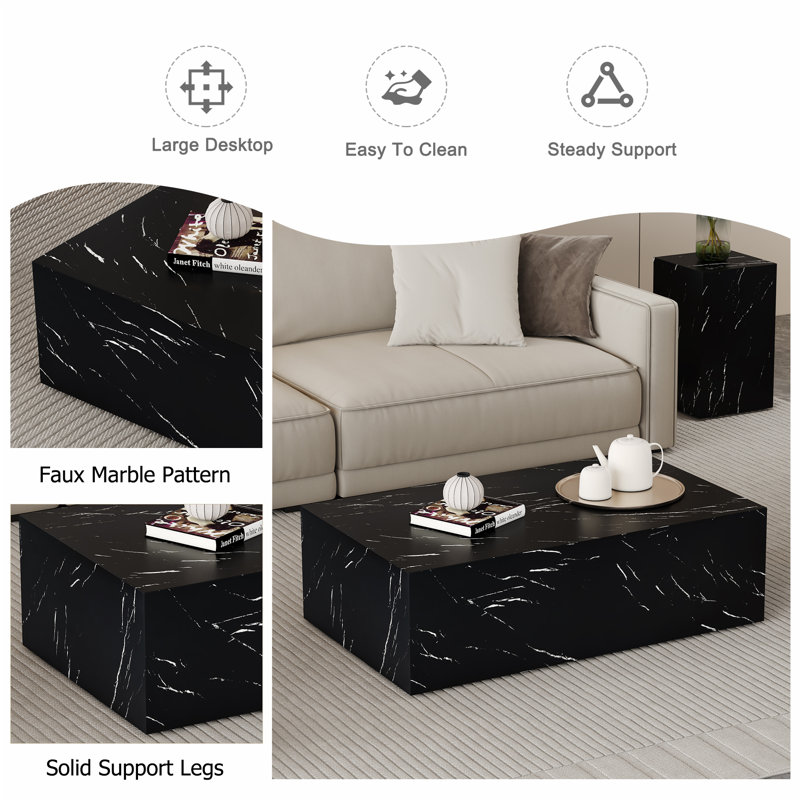 Coffe Table Texture Wrought Studio™ Modern MDF Coffee Table With Texture Patterns | Wayfair