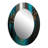Oplis Abstract Geometric Green And Gold - Geometric Mirror, Modern Unique Wall Mirror, Printed Metal Art-1825862260-1825862248
