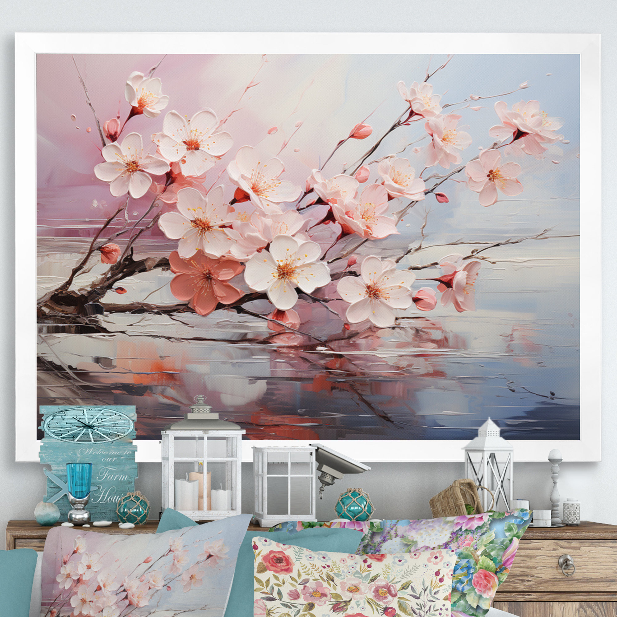 Winston Porter Pink Cherry Blossom Romantic Impression II - Print | Wayfair