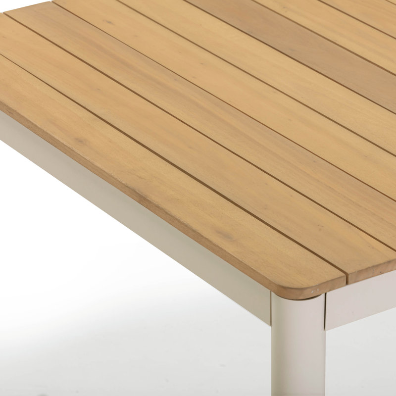 Table de salle à manger d'extérieur en teck Levin Light