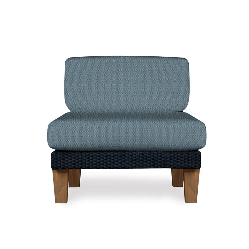 Catalina Outdoor Teak Lounge Chair, Remy Shadow, Ebony