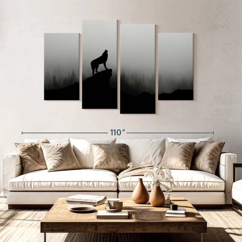Wolf Silhouette, 54" H x 84" W