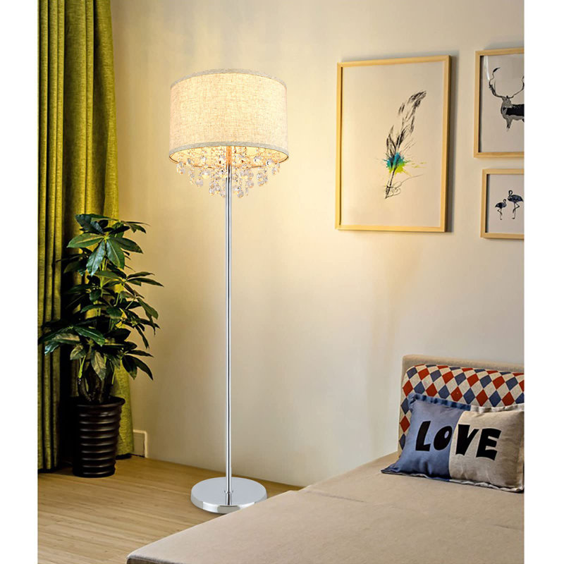 Lampe sur pied 54,29 po Ferretti, Chrome
