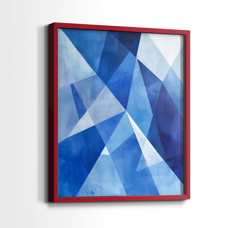 Série ABSTRACT Lxxv - reproduction encadrée de qualité supérieure - prête à être accrochée - aucun clou requis, Rouge