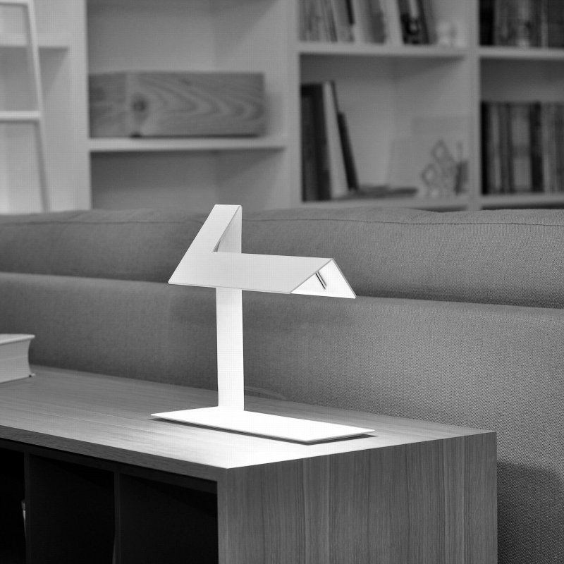 Plie 16.5625" Desk Lamp, White, 16.56'' H x 11.81'' W x 4.31'' D