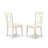 Clarksville Dining Room Chairs - Double Cross Back Wood Seat Chairs, Set of 2, Linen White-1990785322-1939731855