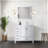 Distressed Grey Bath Vanity 36 In. W X 22 In. D, Right Offset And Cultured Marble Top-117978757