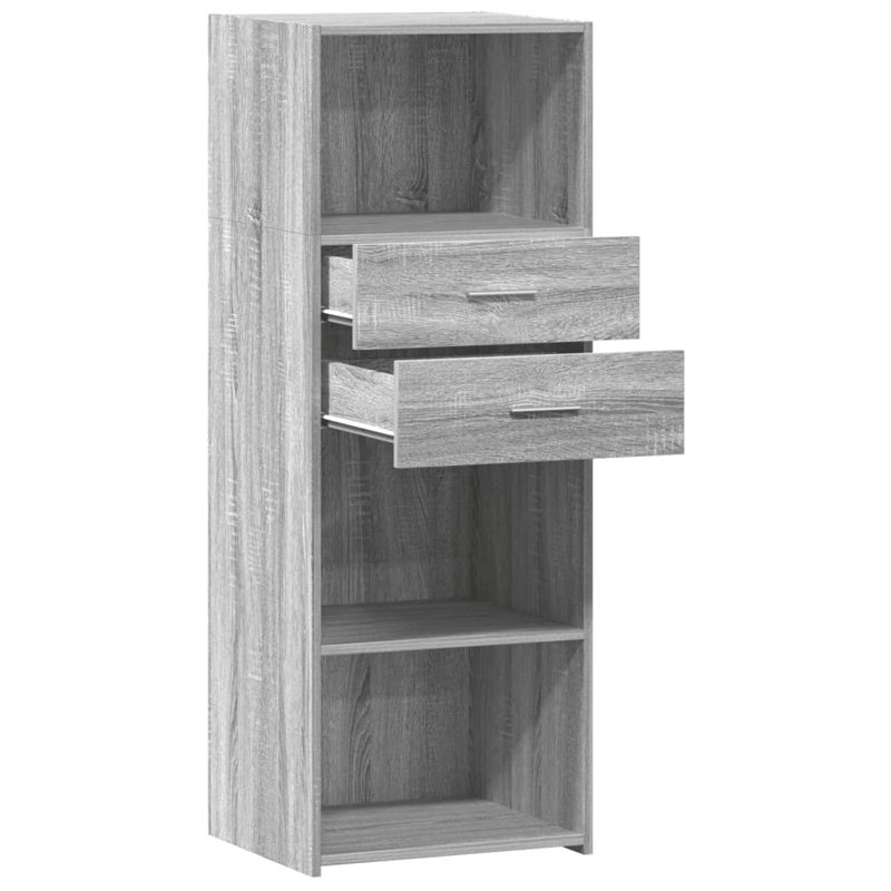 Shanesia 124cm H x 45cm W Standard Bookcase, Grey Sonoma