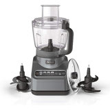 Ninja Food Processor, Professional Plus, 1000 Peak Watts, 4 Functions for Chopping, Slicing, Purees & Dough with 9-Cup Processor Bowl, 3 Blades, Food Chute & Pusher, Silver