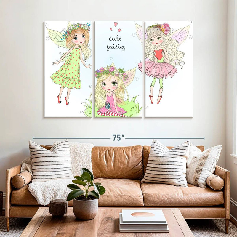 Cute Fairies, 42" H x 65" W
