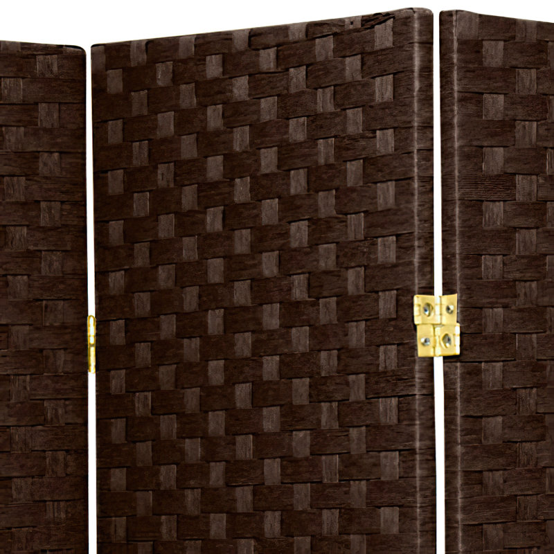 Amitis 7 pi. Cloison haute pliable en fibre tissée, 3, H 84 po x l 58,5 po x P 1 po, Café noir