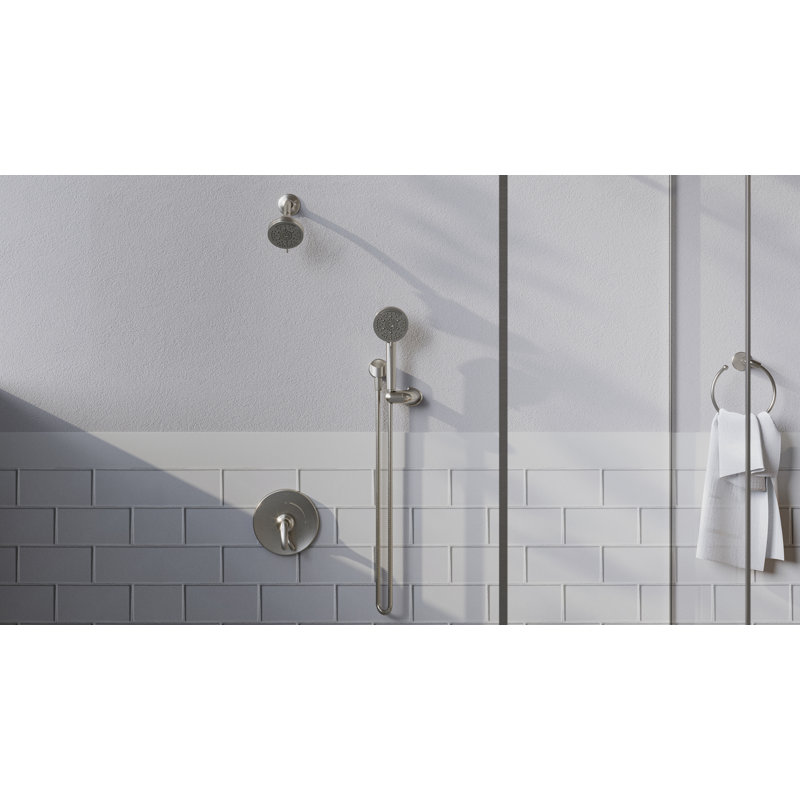 Elm Tub and Shower Trim with Hand Shower, Satin Nickel