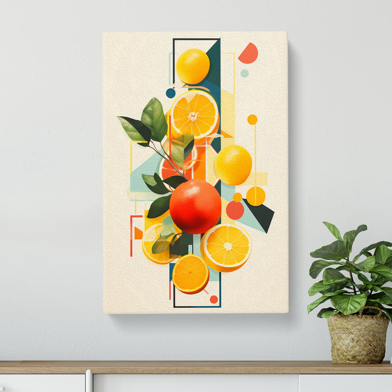 Citrus Fruits Constructivism - No Frame Print, 50cm H x 35cm W x 3cm D