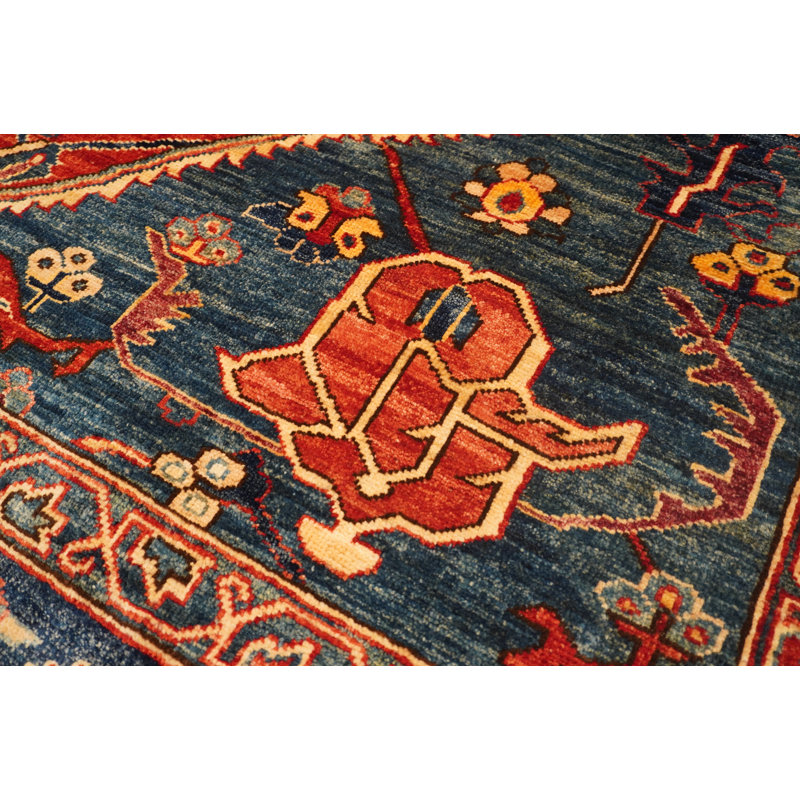 Aryana Wool Oriental Area Rug in Red
