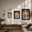 Surfboards at Sunrise Coastal - Framed Print-908139017-908139020