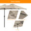 Parasol de marché rectangulaire d'extérieur 9 pi x 15 pi Sadeer-863565579