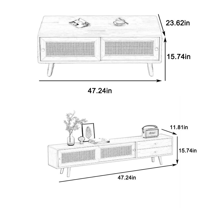 Meuble télé et table basse robustes