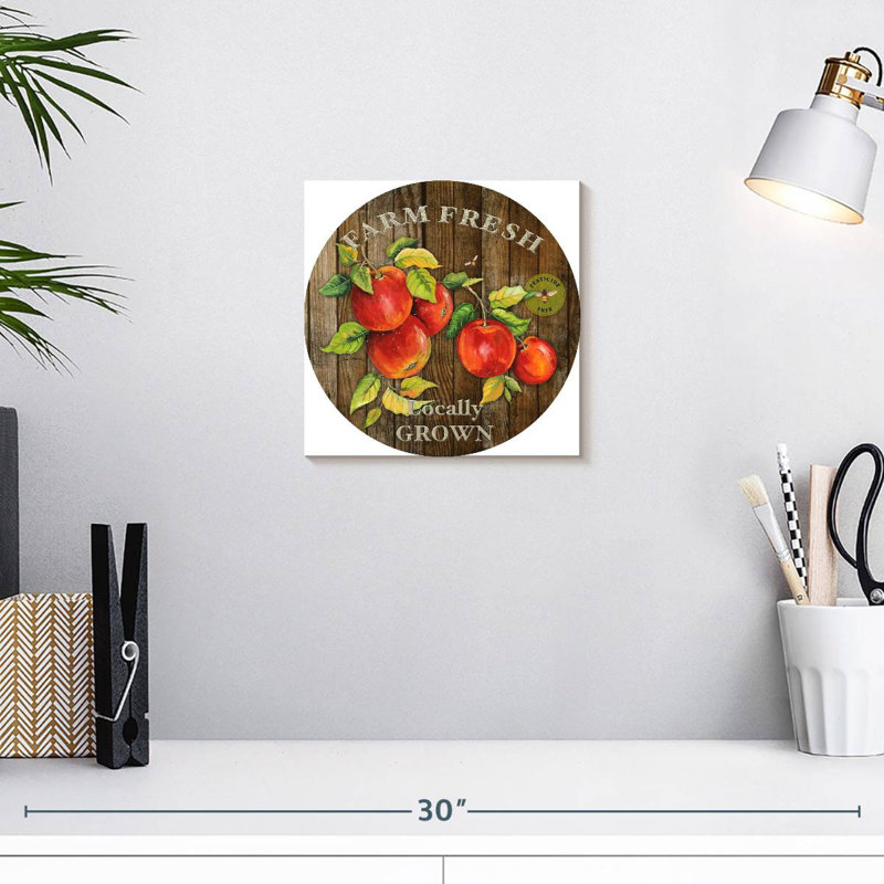 Plaque murale Khylige Farm Fresh Apples I, H 10 po x l 10 po