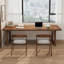 Bureau rectangulaire en bois massif brun noisette-44438175