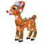 Rudolph avec chapeau de père Noël pré-éclairé