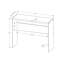 Table d'appoint moderne en gris avec surface en verre trempé et console en stratifié