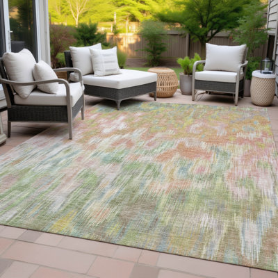 Machine Washable Indoor/Outdoor Amanda ACN2129 Abstract Rug