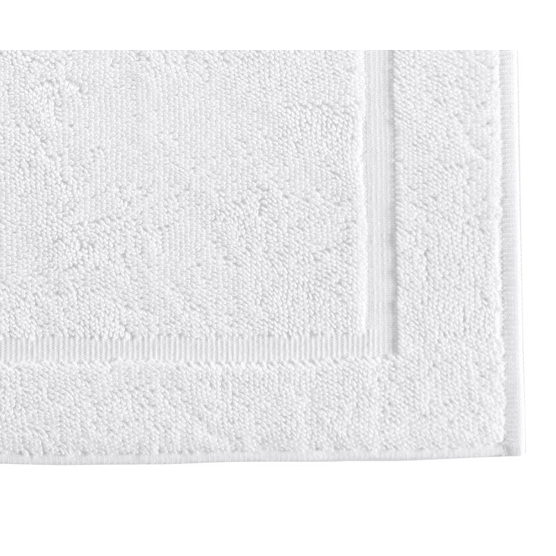 Tapis de bain de couleur unie Lerins, Blanc