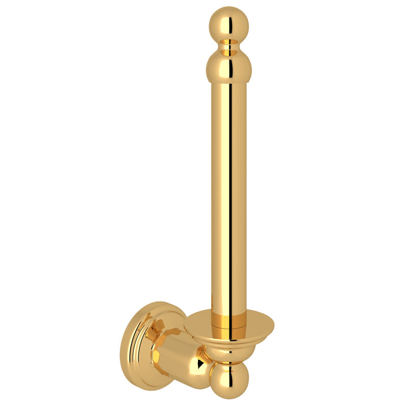 Edwardian™ Wall Mount Spare Toilet Paper Holder, English Gold