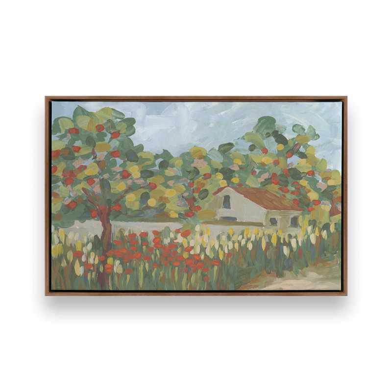 «Orchard Walk I» par June Erica Vess, reproduction d'art sur toile, H 32 po x l 48 po, Brun
