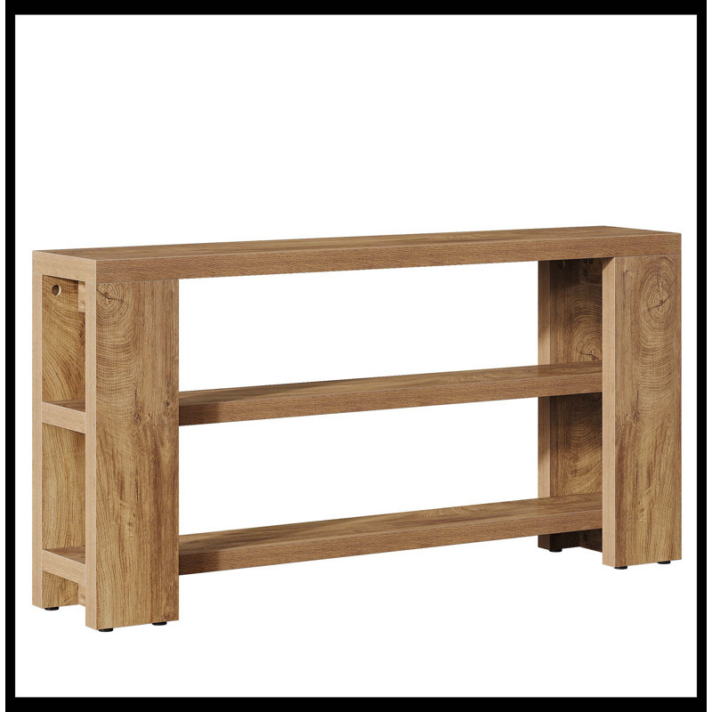 70.9" Console Table, Wooden 3-Tier Sofa Foyer Table