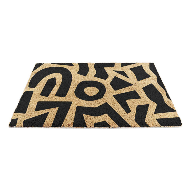 Bessette Area Rug, Black/Yellow