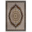 Tapis marocain beige en coton et polyester à imprimé numérique Isabel Collection-1964723433