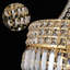 Modern Brass Crystal Chandelier 16.5 Inch E14 Base, Bulb Not Included
