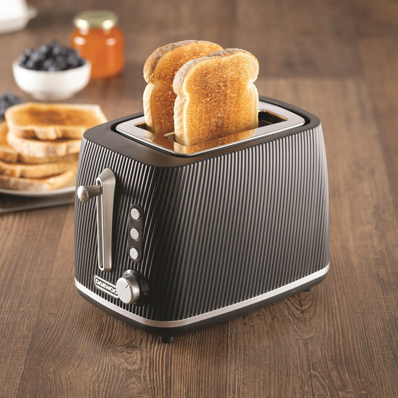 Daewoo Cascade 2-Slice Toaster, Black